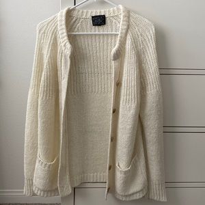 Vintage cream coastal cardigan / sweater sezane madewell